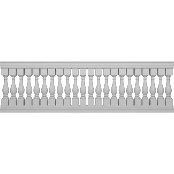 Ekena Millwork Fiberthane Legacy Balustrade Railing Kit, Style A (6 1/4" On-Center Spacing to Pass 4" Sphere Code) - BALK42X132LGA