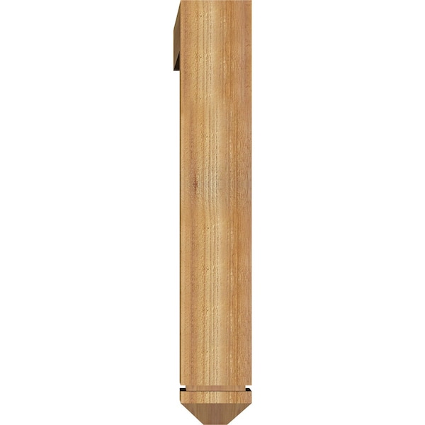 Ekena Millwork Balboa Arts and Crafts Rough Sawn Bracket w/ Offset Brace, Western Red Cedar, 6"W x 36"D x 36"H - BKT0604X36X36BOA03RWR