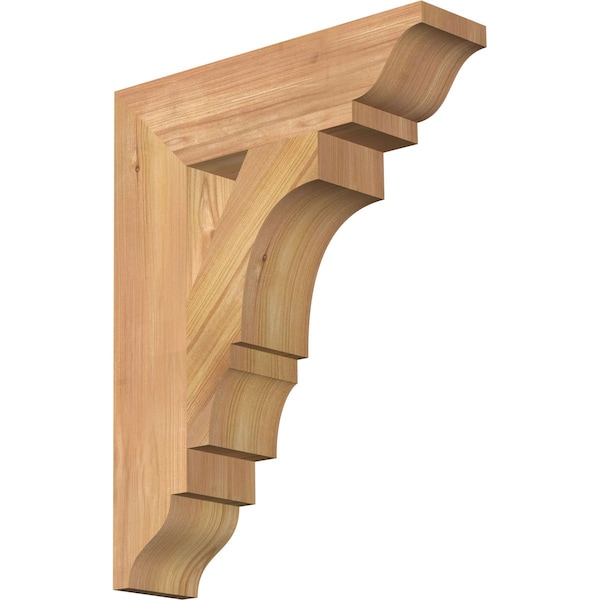 Ekena Millwork Balboa Traditional Smooth Bracket, Western Red Cedar, 3 1/2"W x 14"D x 18"H - BKT04X14X18BOA01SWR