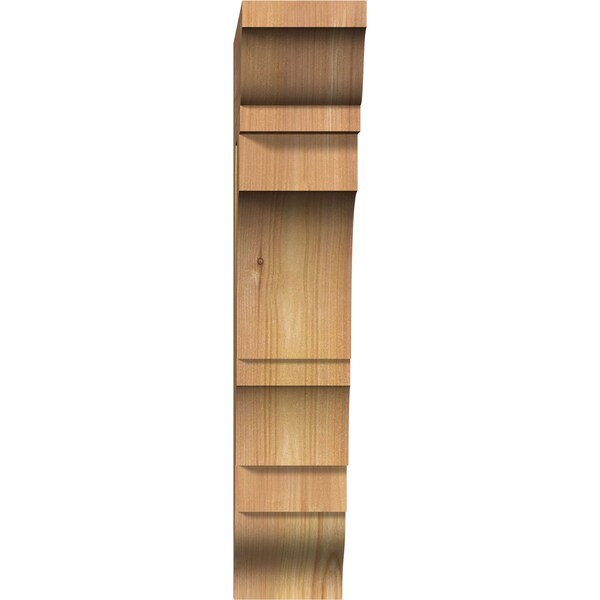 Ekena Millwork Balboa Traditional Smooth Bracket, Western Red Cedar, 3 1/2"W x 14"D x 18"H - BKT04X14X18BOA01SWR