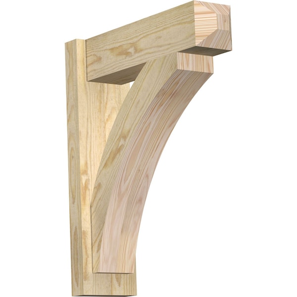 Ekena Millwork Thorton Rough Sawn Craftsman Outlooker, Douglas Fir, 6"W x 20"D x 24"H - OUT06X20X24THR04RDF