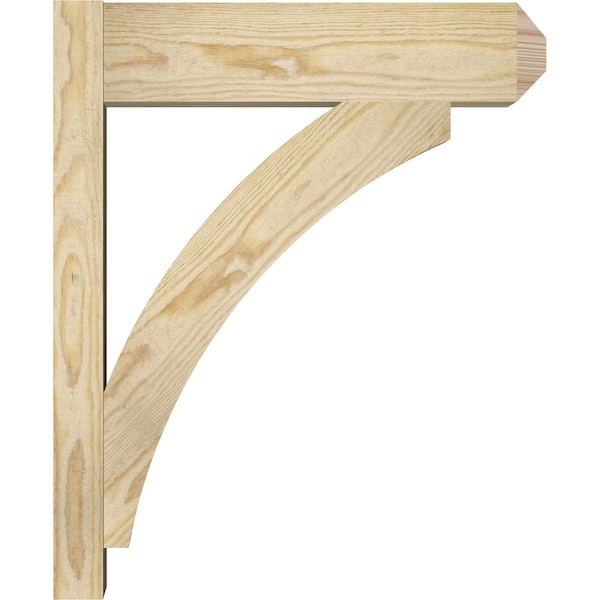 Ekena Millwork Thorton Rough Sawn Craftsman Outlooker, Douglas Fir, 6"W x 20"D x 24"H - OUT06X20X24THR04RDF