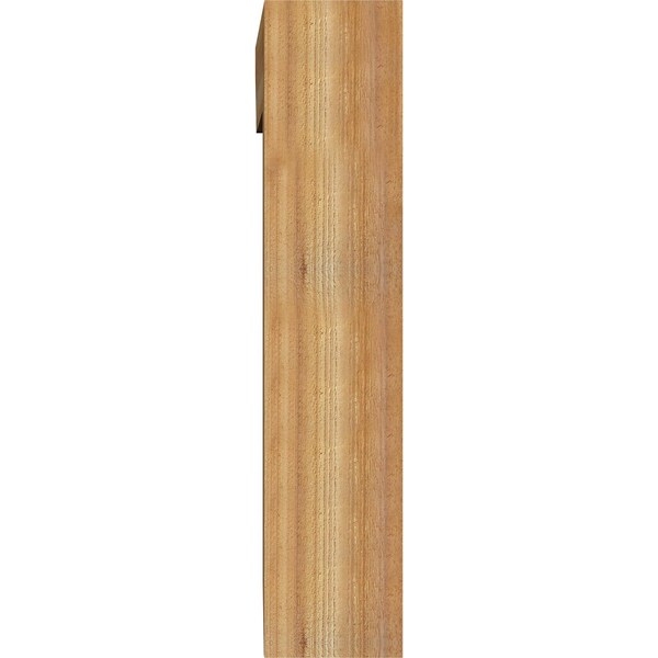 Ekena Millwork Thorton Slat Rough Sawn Bracket w/ Offset Brace, Western Red Cedar, 8"W x 34"D x 38"H - BKT0806X34X38THR06RWR