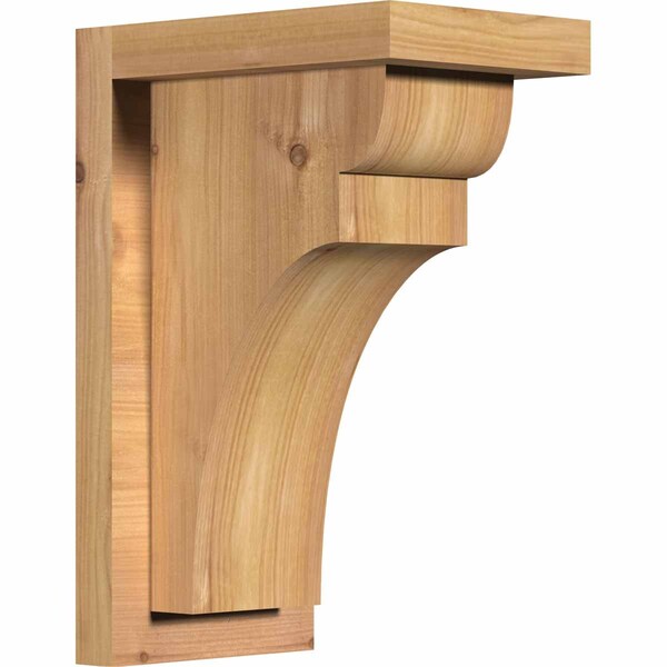 Ekena Millwork Yorktown Smooth Corbel w/Backplate, Western Red Cedar, 5 1/2"W x 8"D x 12"H - COR06X08X12YOR01SWR
