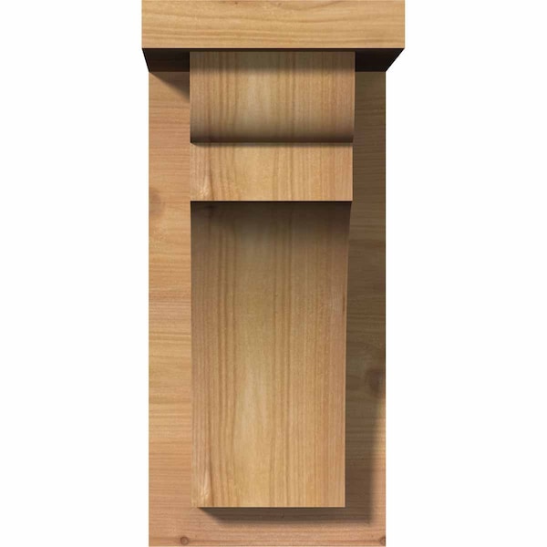 Ekena Millwork Yorktown Smooth Corbel w/Backplate, Western Red Cedar, 5 1/2"W x 8"D x 12"H - COR06X08X12YOR01SWR