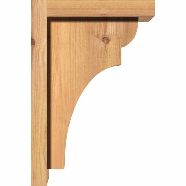 Ekena Millwork Yorktown Smooth Corbel w/Backplate, Western Red Cedar, 5 1/2"W x 8"D x 12"H - COR06X08X12YOR01SWR