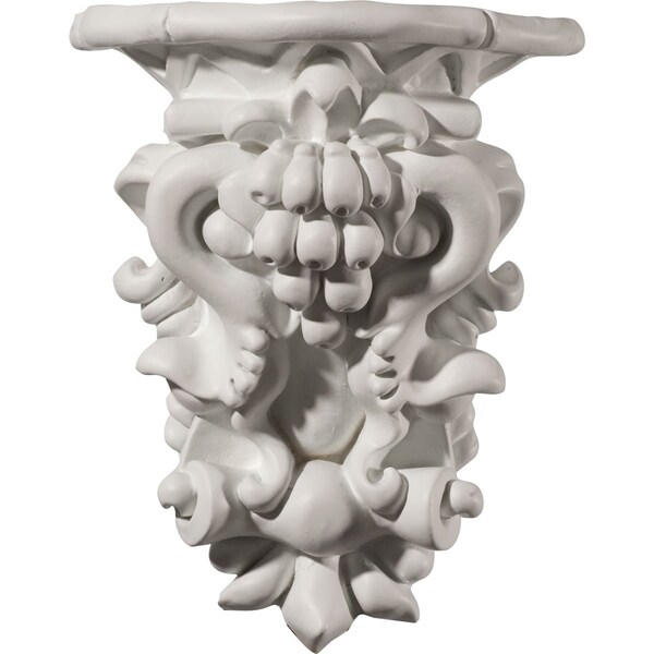 Ekena Millwork 6 1/8"W x 3 1/8"D x 7 1/2"H Olive Cluster Corbel - COR06X03X07OL