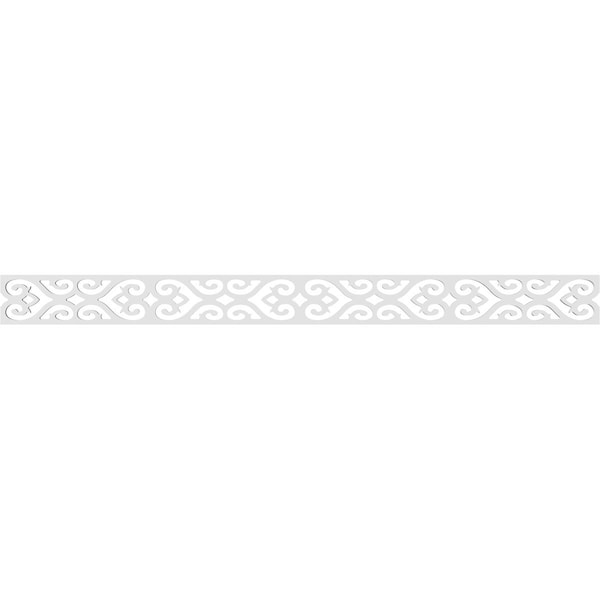 Ekena Millwork Henrietta Architectural Grade PVC Running Trim, 4"H x 5/8"P x 48"L - RUNP04X0625X48HNR