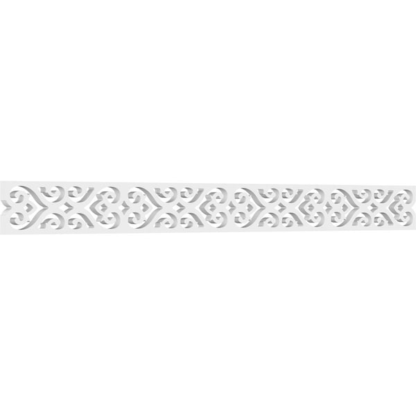 Ekena Millwork Henrietta Architectural Grade PVC Running Trim, 4"H x 5/8"P x 48"L - RUNP04X0625X48HNR