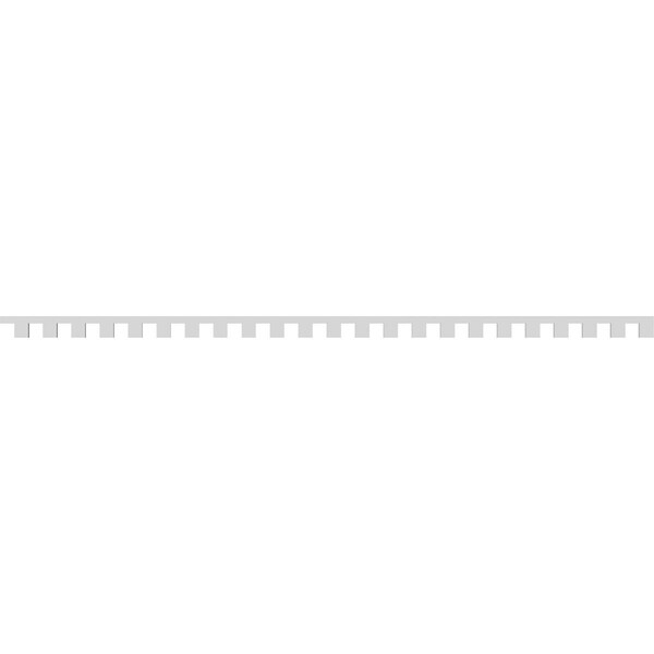 Ekena Millwork Fayetteville Architectural Grade PVC Dentil Trim, 3"H x 1"P x 92"L - DENP03FAY00