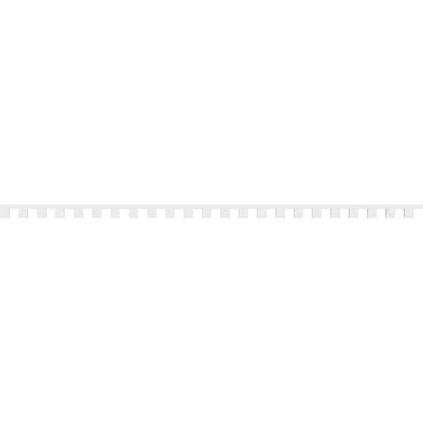 Ekena Millwork Fayetteville Architectural Grade PVC Dentil Trim, 3"H x 1"P x 92"L - DENP03FAY00
