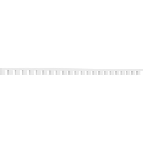 Ekena Millwork Fayetteville Architectural Grade PVC Dentil Trim, 3"H x 1"P x 92"L - DENP03FAY00