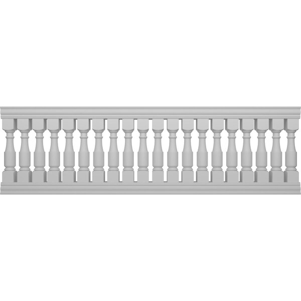 Ekena Millwork Fiberthane Hamilton Balustrade Railing Kit Style A (6 7/8" On-Center Spacing to Pass 4" Sphere Code) - BALK42X132HMA