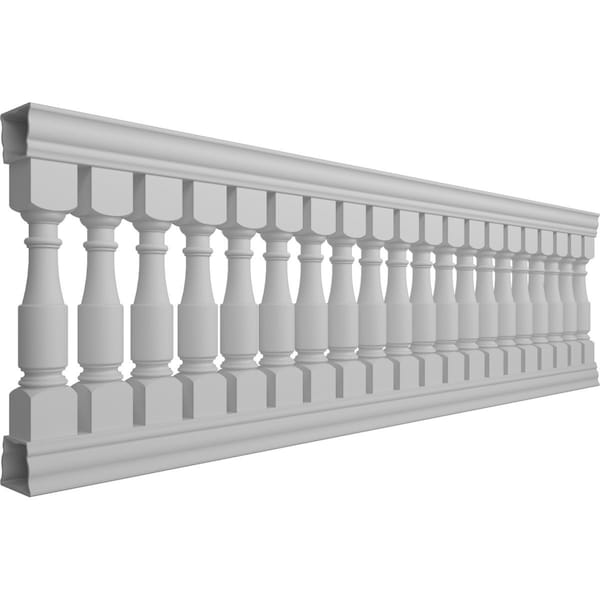 Ekena Millwork Fiberthane Hamilton Balustrade Railing Kit Style A (6 7/8" On-Center Spacing to Pass 4" Sphere Code) - BALK42X132HMA