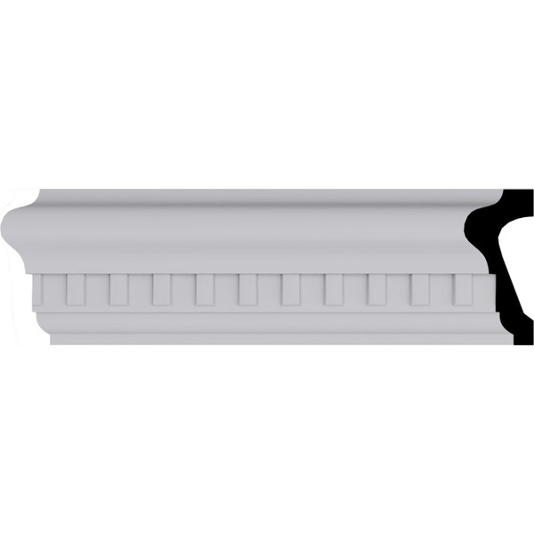 Ekena Millwork Chair Rail, High Density Urethane, 94-1/2 in L, 2-1/2 in H - MLD02X01SW