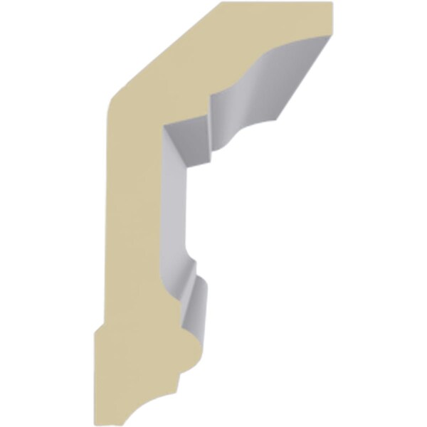 Ekena Millwork 4"H x 2 1/4"P x 4 1/2"F x 94 1/2"L Holmdel Traditional Smooth Crown Moulding - MLD04X02X04HO