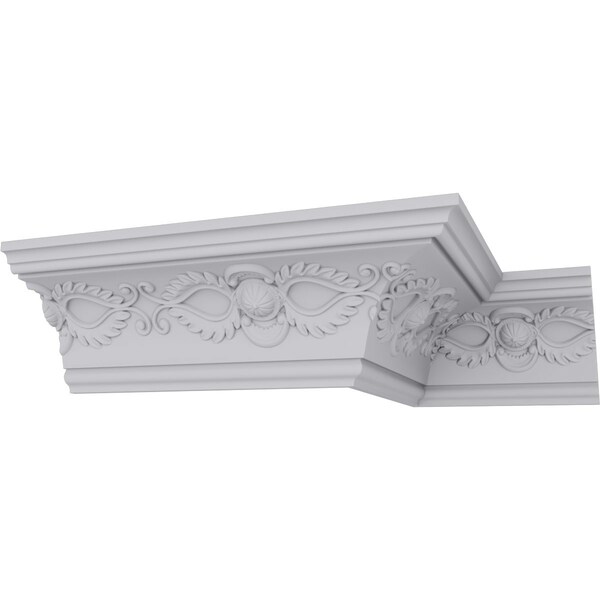Ekena Millwork 3 7/8"H x 3 3/4"P x 5 3/8"F x 94 1/2"L, (7 7/8" Repeat), Logan Crown Moulding - MLD03X03X05LO