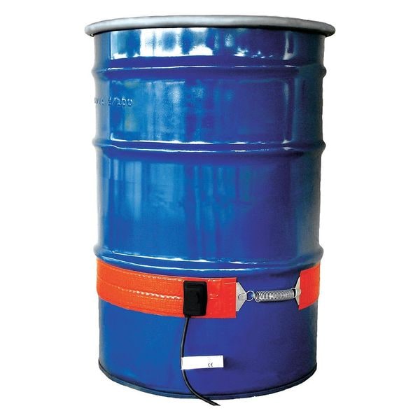 Briskheat Drum/Pail Heater, Silicone Rubber, 120VAC, 55 Gallon, 1200W, 70"Lx4"W - DHCS15R