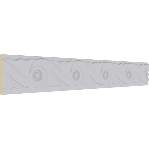 Ekena Millwork 2 1/8"H x  3/8"P x 94 1/2"L Marseille French Scroll Chair Rail - MLD02X00MA