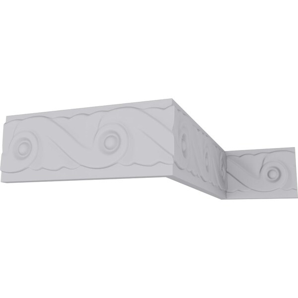Ekena Millwork 2 1/8"H x  3/8"P x 94 1/2"L Marseille French Scroll Chair Rail - MLD02X00MA