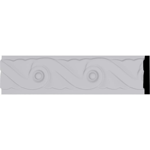 Ekena Millwork 2 1/8"H x  3/8"P x 94 1/2"L Marseille French Scroll Chair Rail - MLD02X00MA
