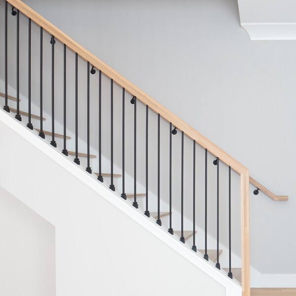 Nuvo Iron in Square x 44in Long Black Steel Interior Balusters - Classic, 12PK - SQI0C-12MP