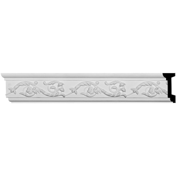 Ekena Millwork 3 1/8"H x 1 3/8"P x 94 1/2"L Versailles Floral Chair Rail - CHA03X00VE