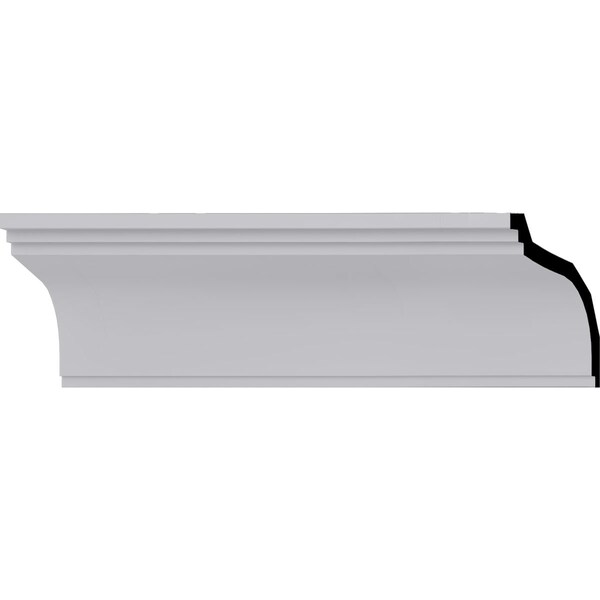 Ekena Millwork 3 3/4"H x 4 1/8"P x 5 5/8"F x 94 1/2"L Dylan Traditional Smooth Crown Moulding - MLD03X04X05DY