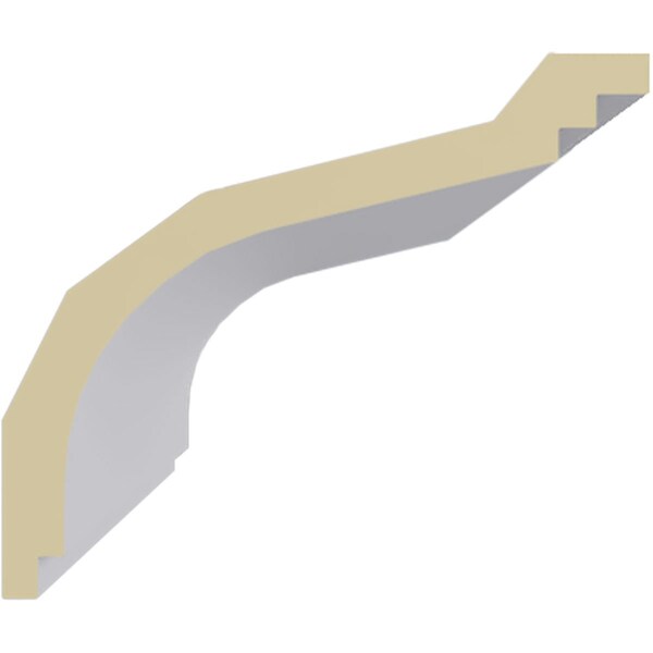 Ekena Millwork 3 3/4"H x 4 1/8"P x 5 5/8"F x 94 1/2"L Dylan Traditional Smooth Crown Moulding - MLD03X04X05DY