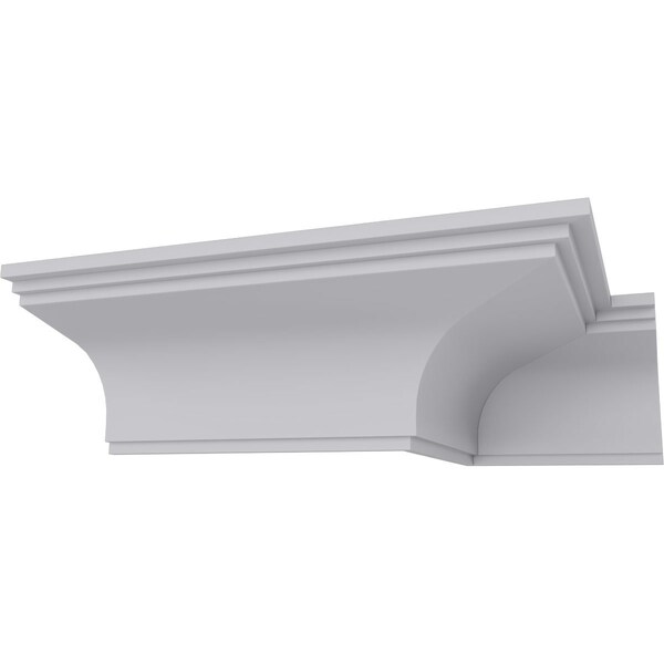 Ekena Millwork 3 3/4"H x 4 1/8"P x 5 5/8"F x 94 1/2"L Dylan Traditional Smooth Crown Moulding - MLD03X04X05DY