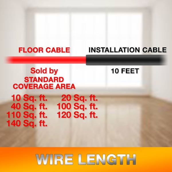 Dr Infrared Heater 363 ft. Electric Radiant Floor 120-Volt Heating Cable Kit with Wi-Fi Thermostat, Covers 110 sq. ft. - DR-9FH1110