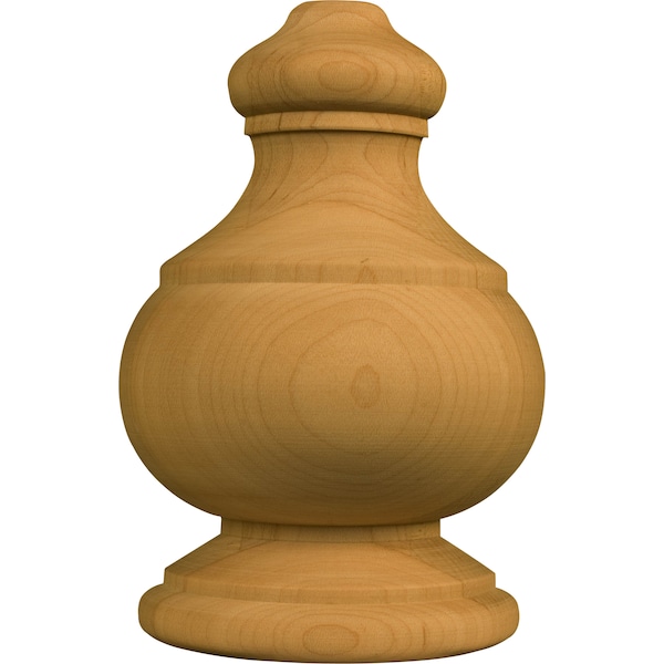 Osborne Wood Products 5 x 3 1/4 x 1 1/8 Lg. Traditional Half Round Finial in Knotty Pine - 7214P