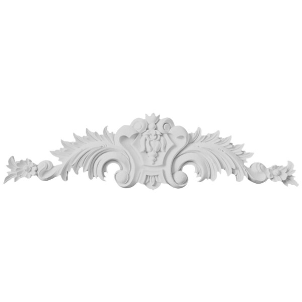 Ekena Millwork 11 1/2"W x 2 7/8"H x 3/4"P Small Scroll Center with Scrolls - APL11X02X01SC