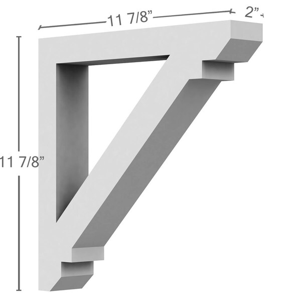 Ekena Millwork 2"W x 11 7/8"D x 11 7/8"H Ashford Bracket - BKT02X11X11AS