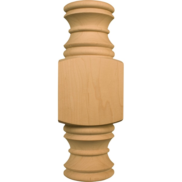 Osborne Wood Products 10 x 3 1/2 x 1 1/4 Lg. Center Half Round Plinth with Mod. Spool in Hic - 7225H