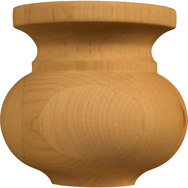 Osborne Wood Products 3 x 3 1/8 x 1 1/8 Lg. Traditional Half Round Squat Plinth in Cherry - 7213C