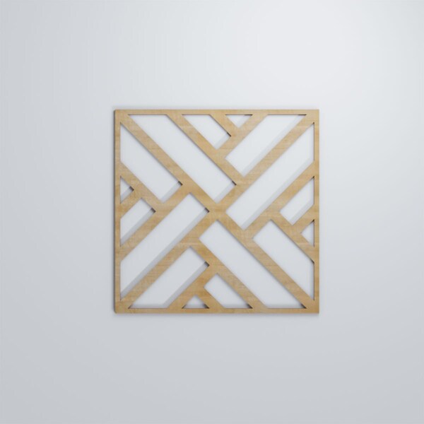 Ekena Millwork Large Killeen Decorative Fretwork Wood Wall Panels, Hickory, 23 3/8"W x 23 3/8"H x 3/8"T - WALW24X24X0375KLNHI