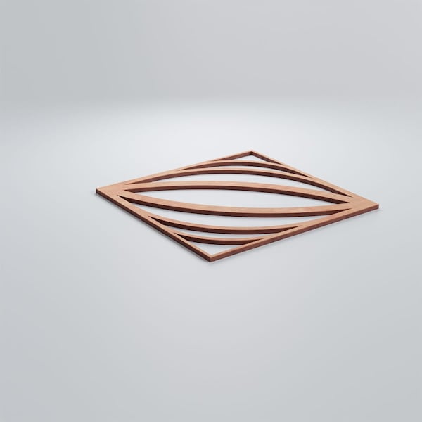 Ekena Millwork Medium Otis Decorative Fretwork Wood Wall Panels, Cherry, 15 3/8"W x 15 3/8"H x 3/8"T - WALW16X16X0375OTSCH