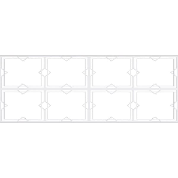 Ekena Millwork Set of Four Panels for 94 1/2"W x 36 1/4"H Fleming Fretwork Wainscot Wall Paneling - WPKP18X01X47FMG