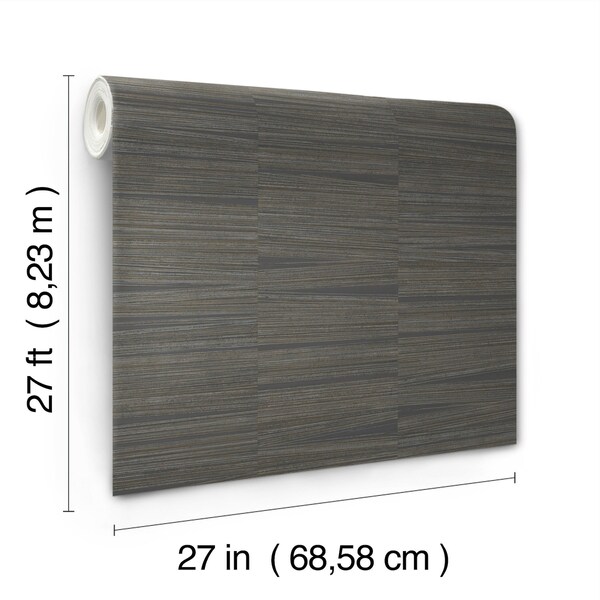 York Wallcoverings Line Stripe Charcoal Wallpaper - OI0661