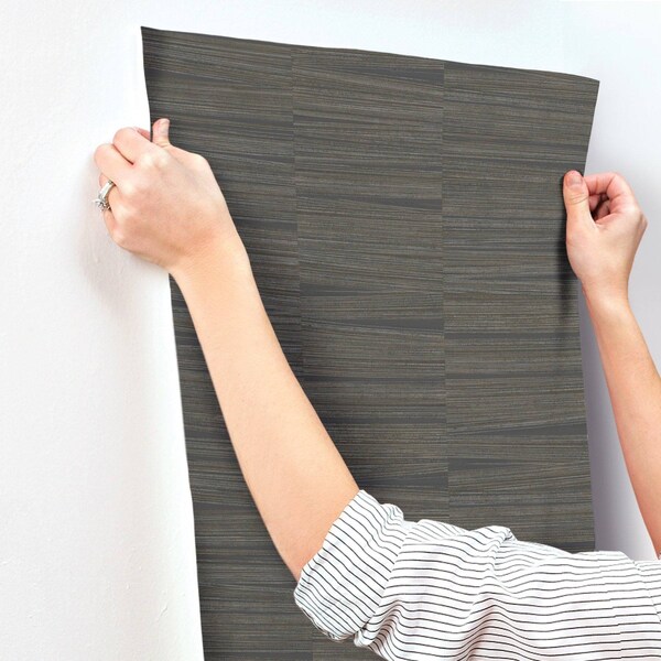 York Wallcoverings Line Stripe Charcoal Wallpaper - OI0661