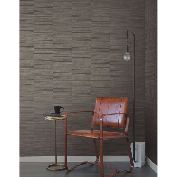 York Wallcoverings Line Stripe Charcoal Wallpaper - OI0661