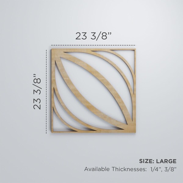 Ekena Millwork Large Otis Decorative Fretwork Wood Wall Panels, Hickory, 23 3/8"W x 23 3/8"H x 3/8"T - WALW24X24X0375OTSHI