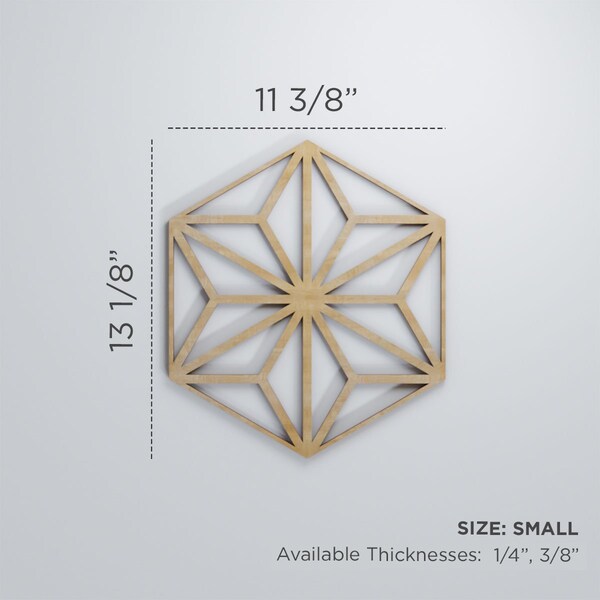 Ekena Millwork Small Hampton Decorative Fretwork Wood Wall Panels, Hickory, 11 3/8"W x 13 1/8"H x 3/8"T - WALW12X12X0375HMPHI