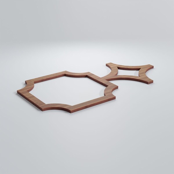 Ekena Millwork Small Anderson Decorative Fretwork Wood Wall Panels, Walnut, 20 5/8"W x 11 3/8"H x 3/8"T - WALW12X12X0375ANDWA