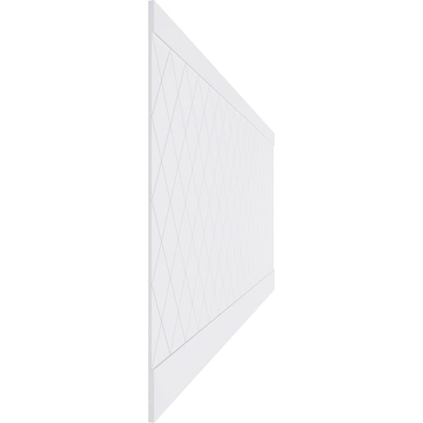 Ekena Millwork 44"H x 94 1/2"W Checkerboard PVC Wainscot Paneling Kit - WPK44X94CBD