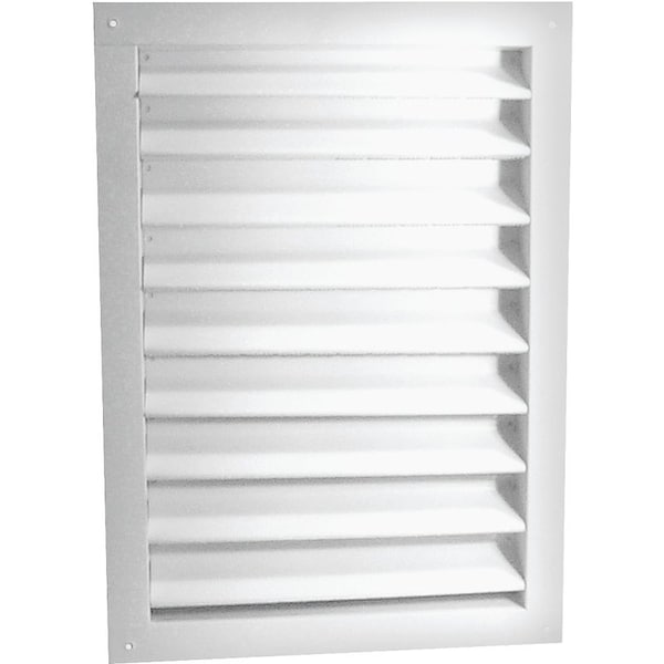 Master Flow Dual Louver, 20-1/2 in L, 14-1/2 in W, Aluminum, White - DA1218W