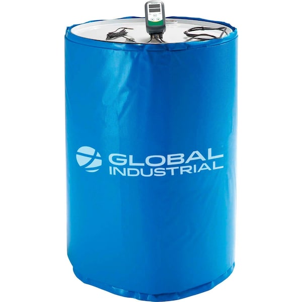 Global Industrial Insulated Drum Heating Blanket For 55 Gallon Drum, Up To 145 DegreeF, 120V - 246299