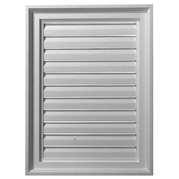 Ekena Millwork Vertical Gable Vent Louver, Functional, 18"W x 24"H x 2 1/8"P - GVVE18X24F