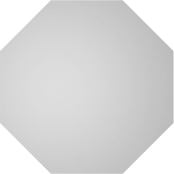 Ekena Millwork Octagonal Surface Mount PVC Gable Vent w/ 2"W x 1-1/2"P Brickmould Frame, 12"W x 12"H - GVPOC12X1202SN